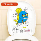 Crocodiles Octopus Fish Bathroom Toilet Wall Stickers Waterproof Tile Stickers size 30x30 xh3218