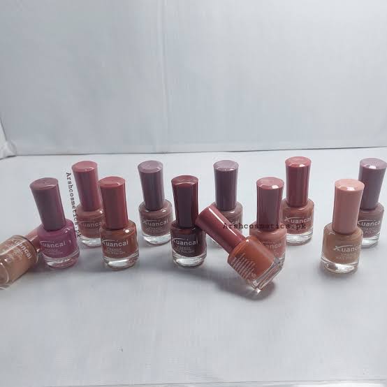 Pack of 12 Nude Permanent Nail Polish Light Amazing Colors Series