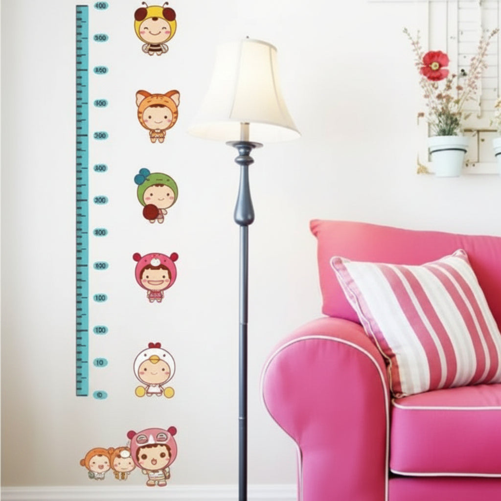Home Removable Cartoon Height Chart Measure Decal Wall Sticker DIY size 45x60cm  am025