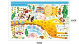 sk9030 cartoon Giraffe height measure wall stickers for children decals diynursery room interior wall decoration