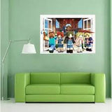 3D Gaming Wall Art Stickers Pixel Block Game Decals PVC Kids Room Decor size 50x70cm aw6011