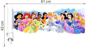 Princess Wall Stickers Disney Princess Children's Room Wall Stickers for Girls or Baby Room Wall Sticker Kids Princess Sticker size 30x90 nc14167