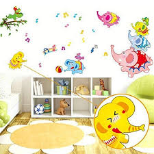 【Folio & Light】Children Band Cartoon Musical Note Wall Decals 3d Vinyl Stickers For Kids Room Nursery Decoration Removable Wallpaper 70*50cm size 50x70 am7069