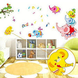 【Folio & Light】Children Band Cartoon Musical Note Wall Decals 3d Vinyl Stickers For Kids Room Nursery Decoration Removable Wallpaper 70*50cm size 50x70 am7069