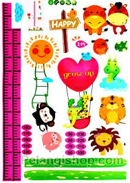 Height chart for children, wall sticker for girls and boys size 50x70 ay760