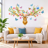 Butterfly Deer with Wall decoration stickers room wallpaper bedroom nursery kids room Home decoration Wall Stickers size 60x90 sk9331 Wall Decor Sticker