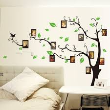 DIY transparent PVC wall stickers ]Abrown tree photo series of three generations of wall stickers wall stickers size  60x90 ay803