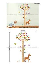 JM7187 High quality cute wall stickers tree kids height measure sticker for baby room/nursery 60*90 cm