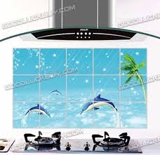 Kitchen Oil Proof Wall Sticker Heat Resistant Waterproof Self Adhesive Backsplash Cover for Kitchen Wall Protection