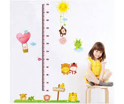Height chart for children, wall sticker for girls and boys size 50x70 ay760