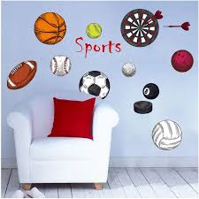 Sports Wall Stickers Football Rugby Basketball Decor Wall Decals for Home Decor size 50x70 sk7095