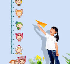 Home Removable Cartoon Height Chart Measure Decal Wall Sticker DIY size 45x60cm  am025