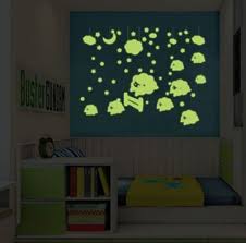 Yigo Fluorescent Luminous Wall Stickers Glow in The Dark Stars Home Decoration Eco-Friendly PVC Cartoon Wall Decal for Kids Rooms-Alphabet
