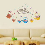 Wall Stickers, Hand Painted Flower Pots for Kids Rooms Children's Room Bedroom Bathroom Kitchen Window Home Decor Art Decal size 50x70 sk7105