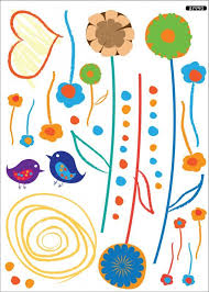 TipTop Wall Stickers Spring Flowers Print size 50x70 ay990