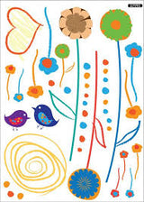 TipTop Wall Stickers Spring Flowers Print size 50x70 ay990