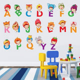 JAAMSO ROYALS Kid 's Room Cartoon Learning to Read Pictures Baby English Animal Letters Education Alphabet ' Wall Sticker (PVC Vinyl, 60 cm X 45 cm, Children's Room Décor Stickers)  size  45x60  lc6002