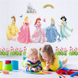 Princess Wall Stickers for Kids Rooms Home Decoration Model ABC1018 kids Sticker