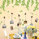 BEST OF BEST Leaves Bird Photo Frame Wall Sticker Home Decal Removable PVC Murals Wallpaper Girls Boys Kids Baby Nursery Bedroom Living Room Bathroom Kitchen Window Playroom Decor zize 60x90 xl8331