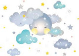 Wall sticker Sleepy moon boy size 60x90 nc024