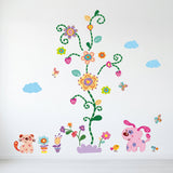 Generic Flower Dog Cat Butterfly Pattern Household Wall Sticker Wallpaper size 60x90 df5070  Decor kids Sticker