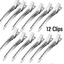 Section Clips All Products 12Pc shair cutting clip  Stainless Steel Metal Duck Mouth Hair Clips Professional Hairdressing Salon Clamps Hair Beauty Styling Tools