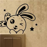 DIY Funny Cute Cat Dog Switch Sticker Wall Sticker Home Decoration Bedroom Parlor Decoration