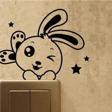 DIY Funny Cute Cat Dog Switch Sticker Wall Sticker Home Decoration Bedroom Parlor Decoration