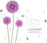 Ketsicart Flower Butterfly Print Adhesive Wall Sticker Decal Wallpaper 90 x 60cm