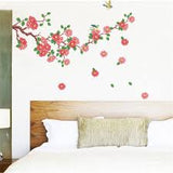 UberLyfe Shades of Pink Falling Flowers Wall Sticker Size 50x70  dlx511
