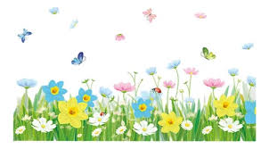 Amazon Brand - Solimo Wall Sticker for Living Room (Floral Fence with Butterflies, Ideal Size on Wall:size 50x70 xls7186