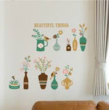 JM7311 Vase Wall Stickers Creative Diy Home Decoration Wall Stickers
