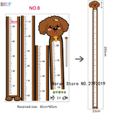 Sks6088 180cm 10 Kinds Cartoon Animals Height Stickers Friendly Animal Wall Stickers Cat Dog Rabbit Height Stickers for Kids Room