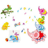 【Folio & Light】Children Band Cartoon Musical Note Wall Decals 3d Vinyl Stickers For Kids Room Nursery Decoration Removable Wallpaper 70*50cm size 50x70 am7069