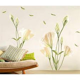 Large Removable Vinyl Self-adhesive Lily Flower Wall Sticker for Kids Room size 50x70 xls7067