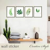 Botanical Frame Wall Decals - Custom Greenery Stickers for Dining & Bedroom size 50x70 sk7132