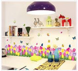 COLORFUL TULIP  WALL STICKER ay7188