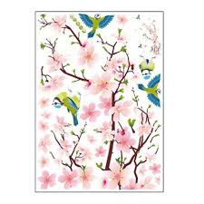 Wall Sticker Artist House Decoration Graphic Flower Petal Tree Xh917