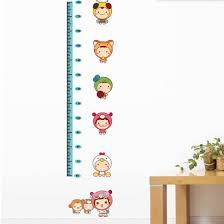 Home Removable Cartoon Height Chart Measure Decal Wall Sticker DIY size 45x60cm  am025