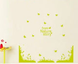 Transferable Wall Stickers, Tree and Bird Design, Natural, Stylish, Green, Cafe-Style, Wall Decor, Scandinavian Style, DIY, Wallpaper, Kitchen size 50x70 jm8319