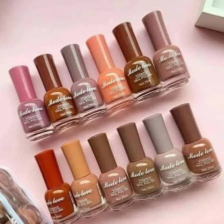 Pack of 12 Nude Permanent Nail Polish Light Amazing Colors Series