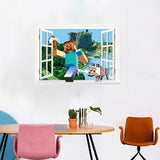 Minecraft Window Self-Adhesive Sticker Wall or Wardrobe Sticker size  50x60  aw6012