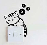 DIY Funny Cute Cat Dog Switch Sticker Wall Sticker Home Decoration Bedroom Parlor Decoration