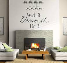 Wish it...Dream it...Do it! Wall Decals Stickers, Black size 20x40cm nc1057