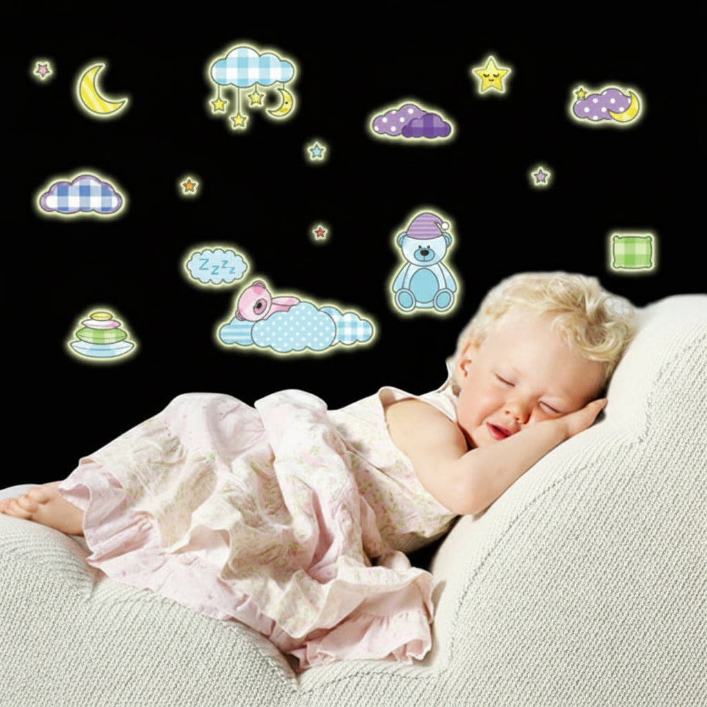 Custom Fluorescent Stickers, Night Glitter Stickers Fluorescent Stickers size 20x30 y0010