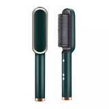 Hair Straightener Iron Brush Straight Hair Comb 2-in-1 Hair Straightener Curling Professional Styling Brush Hair Curler &amp; Straightener For Women (Random Color)