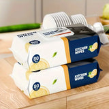 Kitchen Wipes – Pack of 80 Pieces, Multipurpose Cleaning Wipes for Home and Kitchen Use -Soft and durable material for effective cleaning