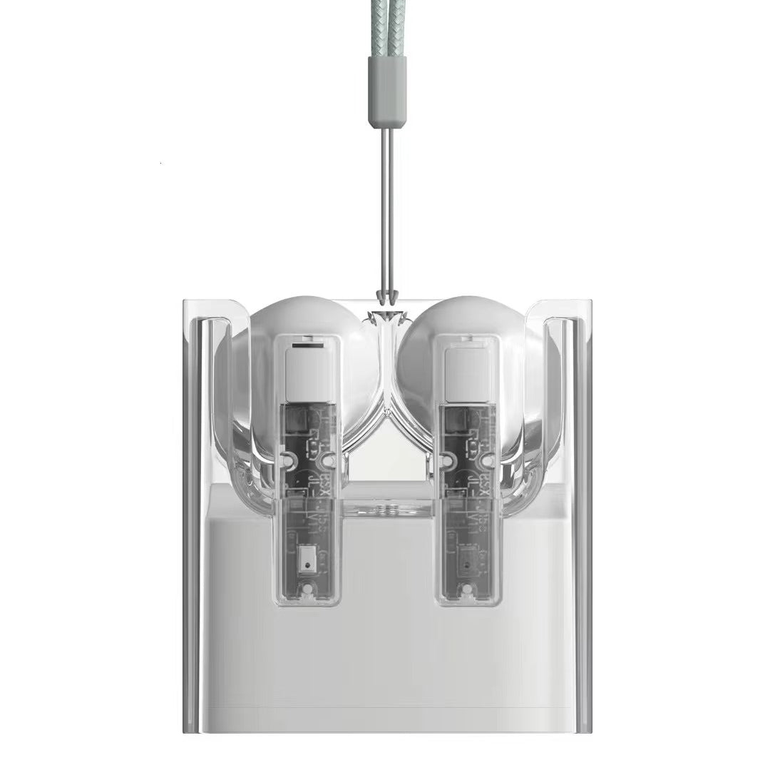 G65 Wireless Stereo HiFi Earphones – Bluetooth 5.3, Transparent Design, ANC, Sweatproof, Built-in Microphone, 7-Hour Battery