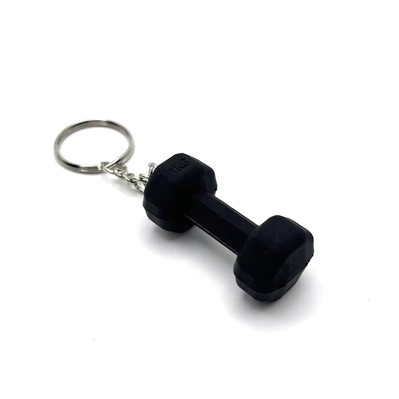 01 PCs Dumbbell Keychain Pendant PVC Barbell Men Car Key Chain Creative Sport Fitness Club Commemorative Small Gift | Key-Chain For Boys &amp; Men's ( Random Color )