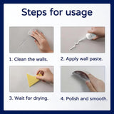 Wall Repair Paste 200gm – White Waterproof Crack Filler With Scraper, Wall Putty &amp; Hole Mending Agent for Damaged Walls and Joints